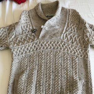 Aran Shawl Neck Fisherman Sweater